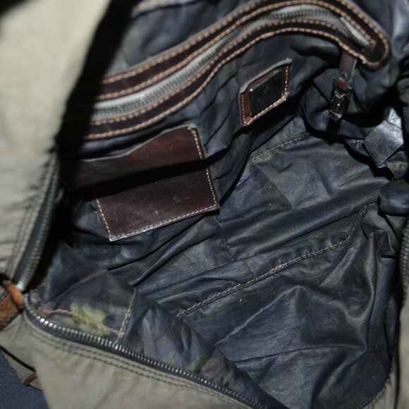 CAMPOMAGGI Canvas Leather Shoulder Bag Made In Italy - Picture 15 of 16